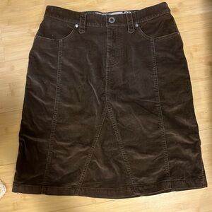 North face brown corduroy skirt